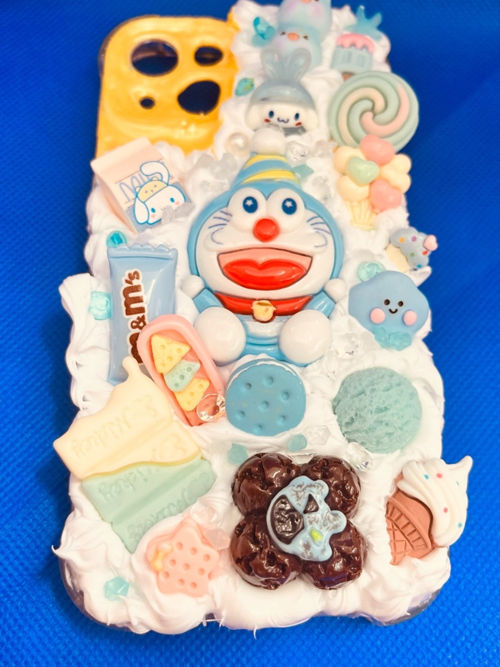 Cartoon Character Doaremon Decoden Phone Case - Yellow and White - Picture 5 of 5
